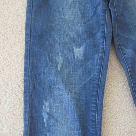 Liuces Distressed Womens Jeans Size 5 Denim Rhinestone Pockets Pants Juniors - Picture 11 of 11